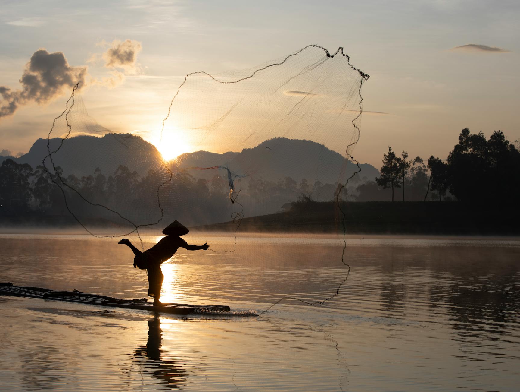 Kalastaja Vietnamissa